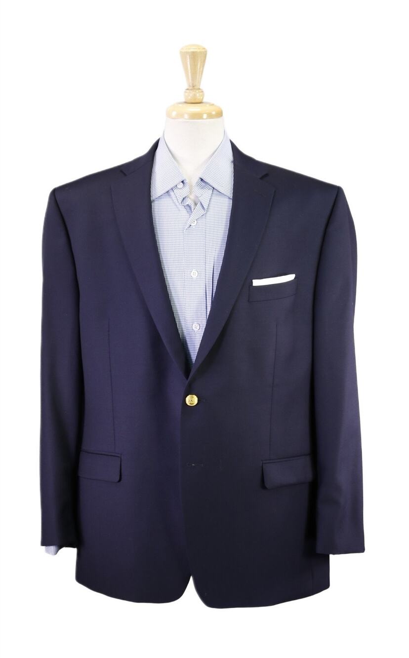 Lauren Ralph Lauren Navy Blue w/ Gold Metal Buttons Wool Blazer Jacket 44R